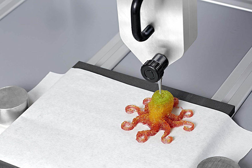 Удивительно! Этот 3D-принтер печатает сладости!