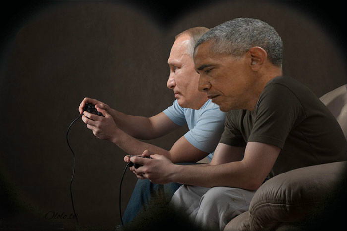 Пронзительный взгляд Обамы и Путина с упоением троллят в сети: фото-пародии со всего света рис 4