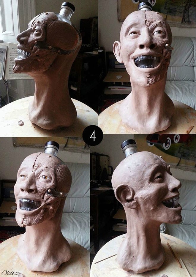 Криминалист решил воссоздать лицо с черепа на бутылке и вот, что у него вышло