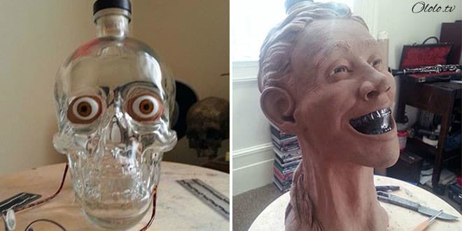 Художник-криминалист купил бутылку водки в виде стеклянного черепа и восстановил её лицо рис 7