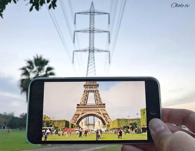Фотограф мастерски объединяет реальный мир с фотографиями на его смартфоне рис 25
