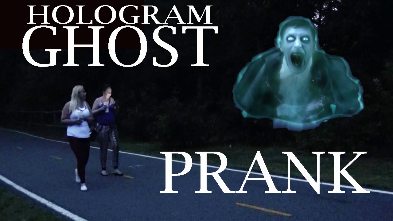 Halloween hologram ghost prank