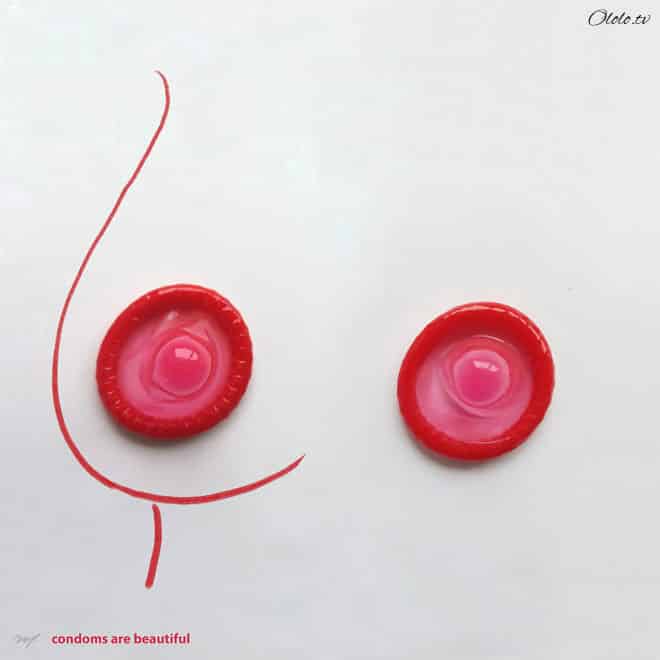 Индийский художник использует в своих рисунках презервативы рис 8