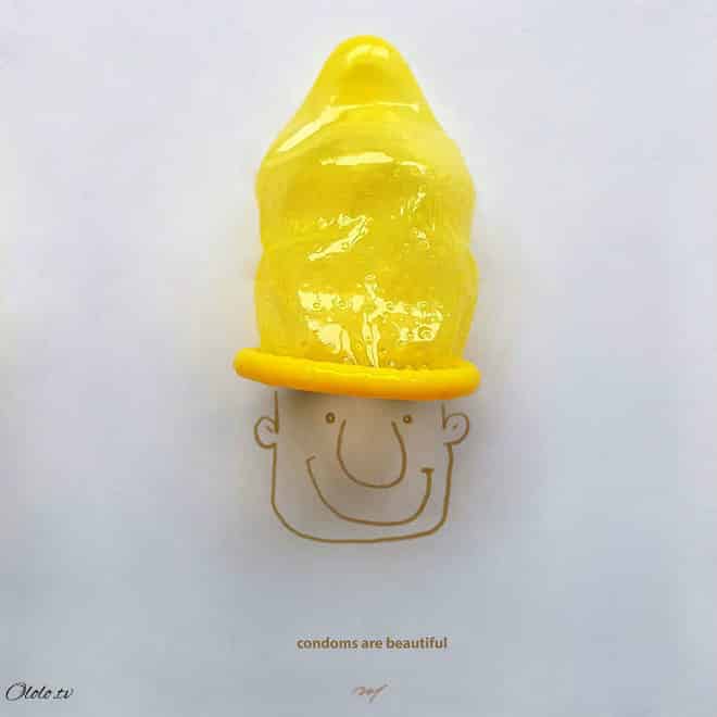 Индийский художник использует в своих рисунках презервативы
