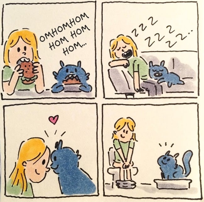 19 иллюстраций о жизни с котом, как она есть рис 13