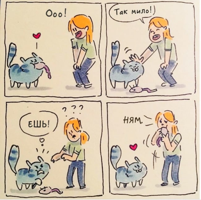 19 иллюстраций о жизни с котом, как она есть рис 8
