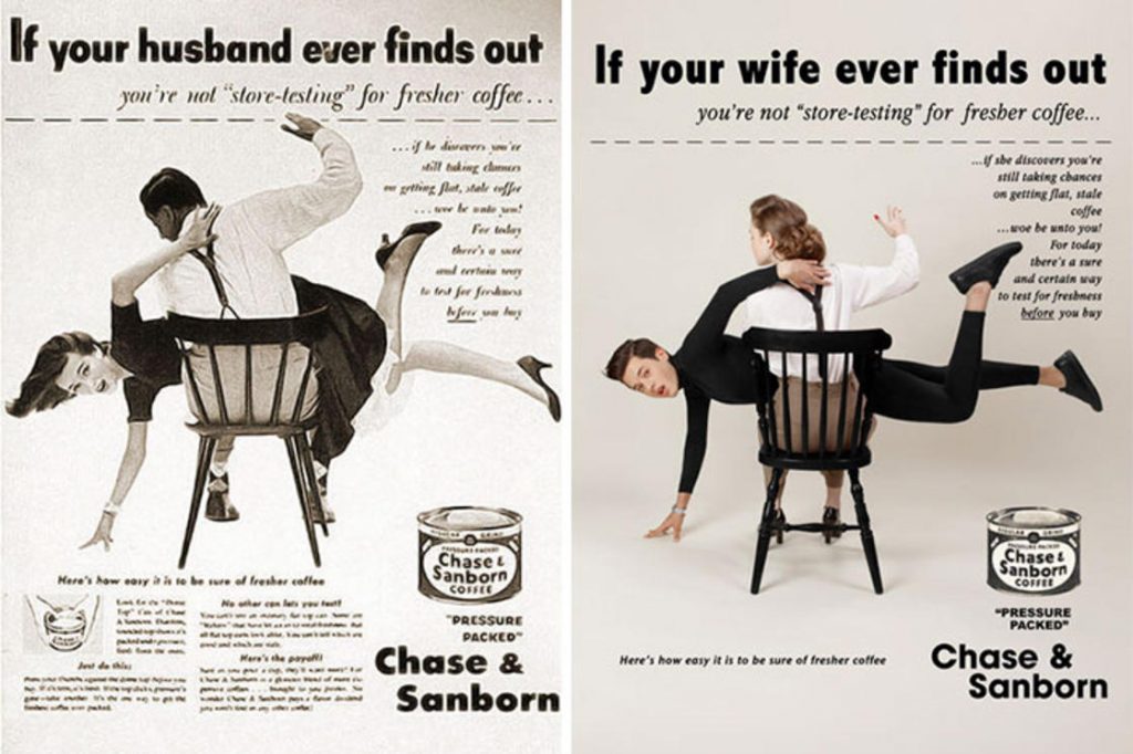 Фотограф поменял мужчин и женщин местами на старых рекламных плакатах. Справедливость восторжествовала! :) рис 3