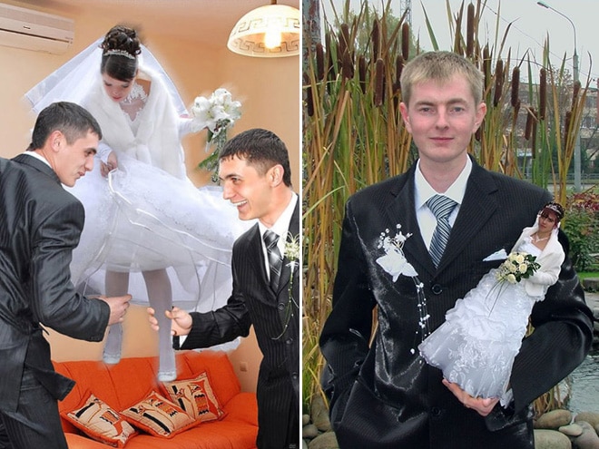 10+ беспощадных свадебных фото, которые могли быть сделаны только в России! Часть II рис 8