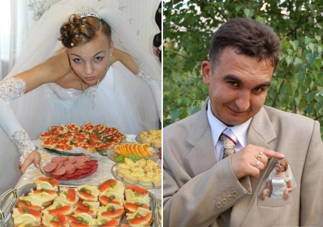 20+ беспощадных свадебных фото, которые могли быть сделаны только в России! рис 24