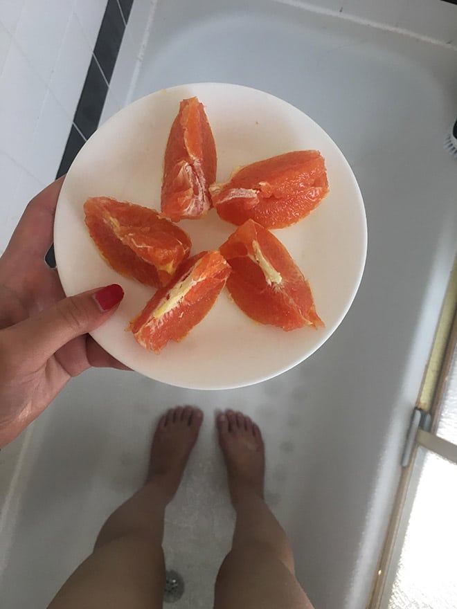 апельсин в душе
