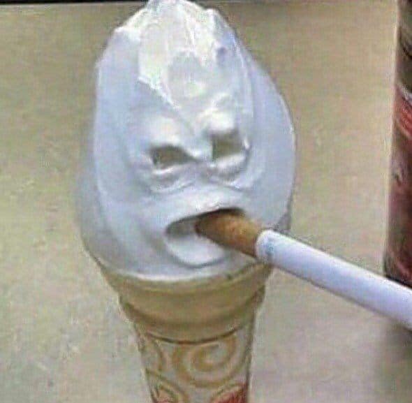 мороженое с сигаретой