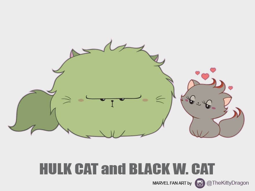 Hulk Cat and Black W. Cat