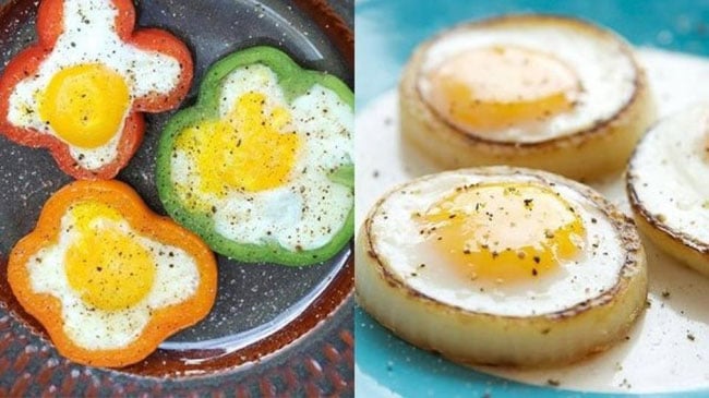 яйца в овощах