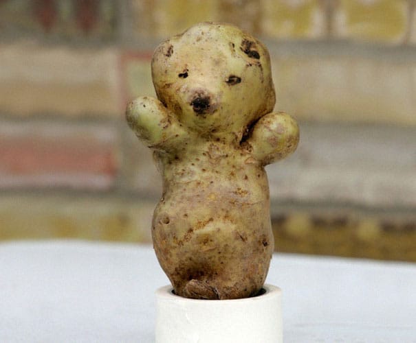 картофель в форме медведя