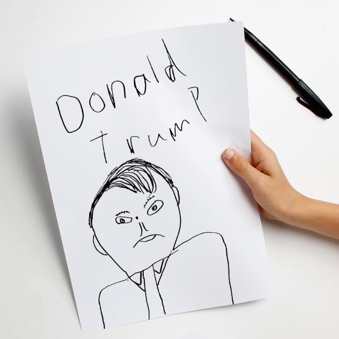 рисунок дональда трампа