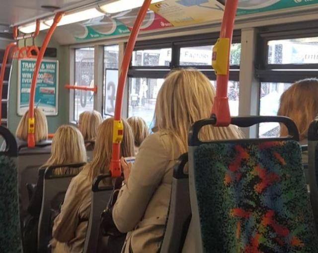 блондинки в автобусе