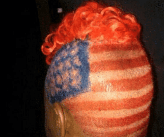 волосы выкрашенные под флаг США
