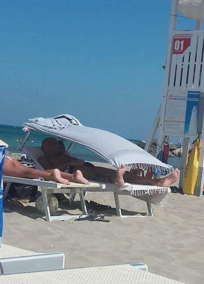 мужчина на пляже