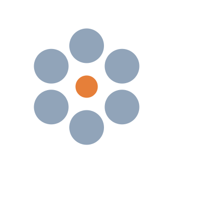 оптическая иллюзия с оранжевым кругом