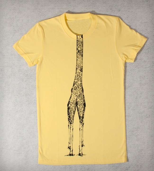футболка с принтом жирафа