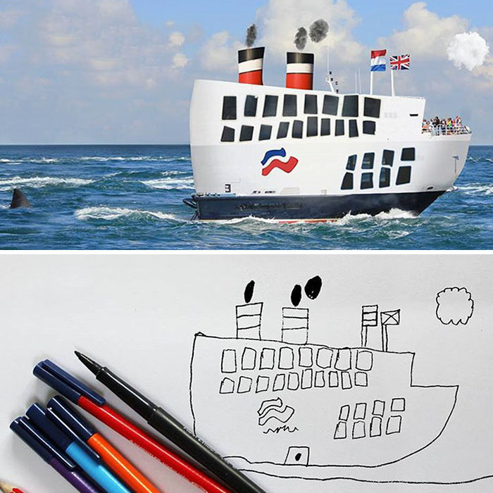 рисунок корабля