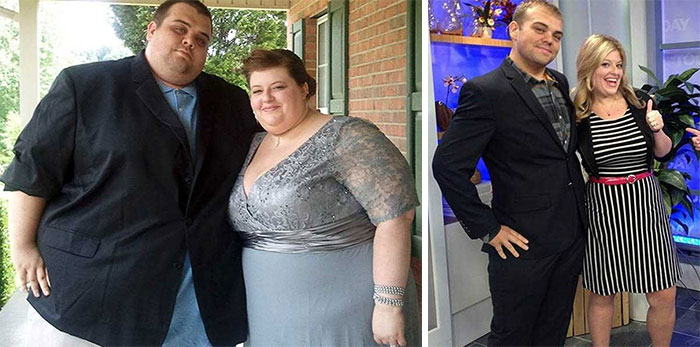 толстая пара и похудевшая пара