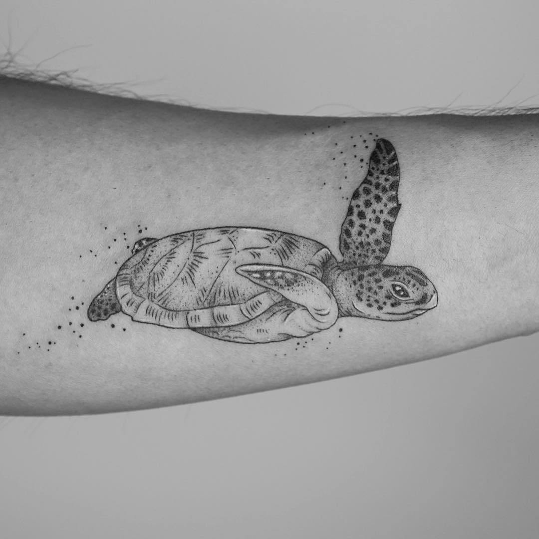 татуировка в виде черепахи