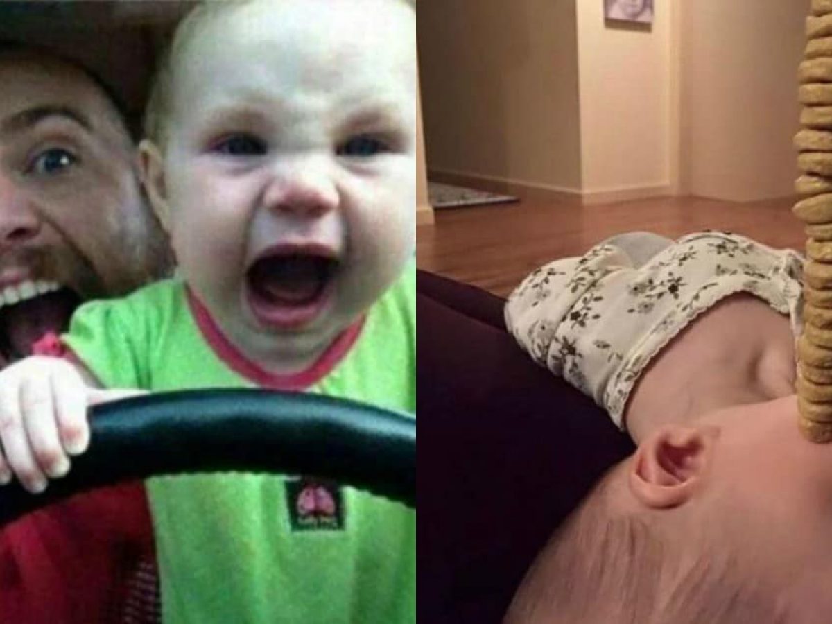 Смешные моменты пап и младенцев