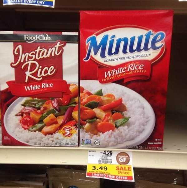 пачки с рисом
