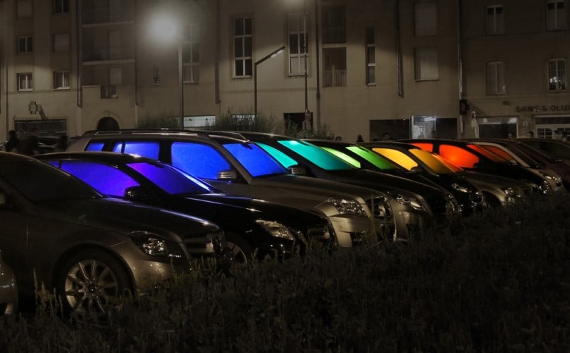 фонари из авто разноцветные