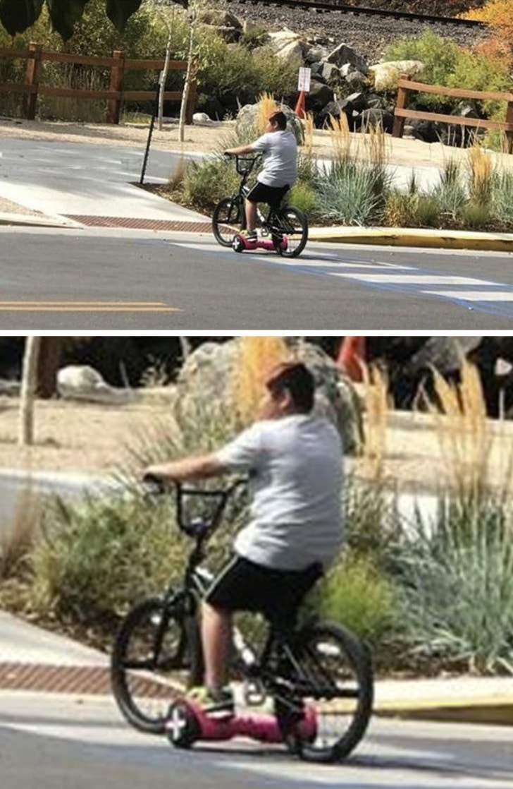 парень на велосипеде