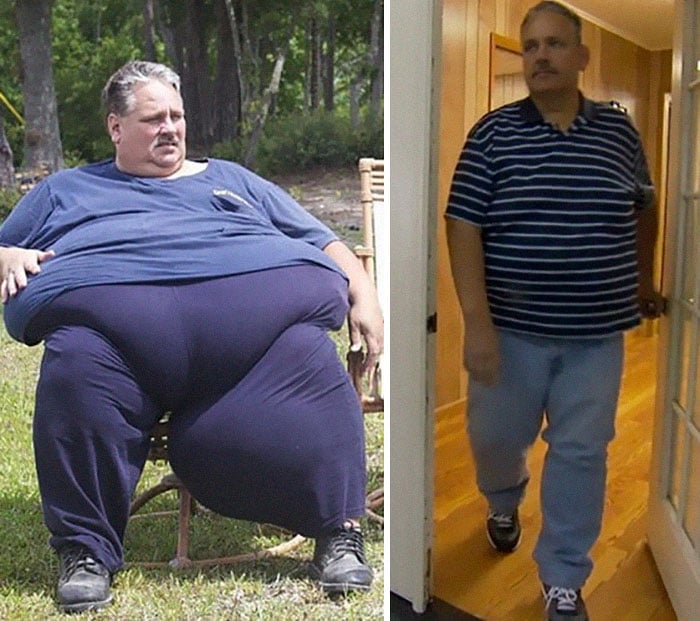 Снимки полного и похудевшего мужчины