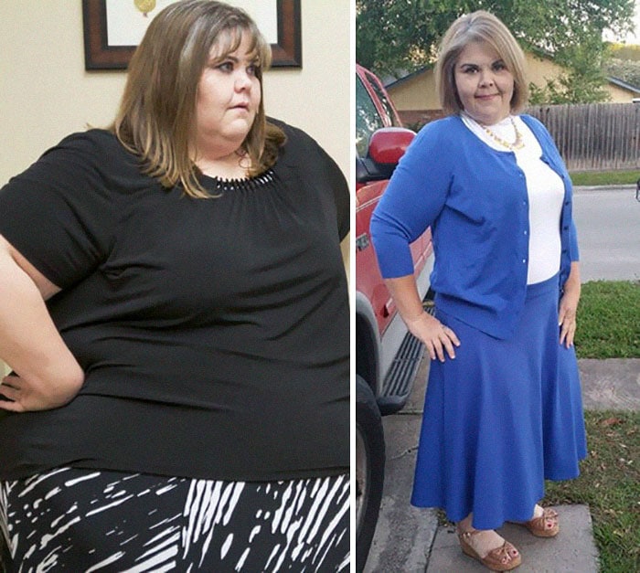 Фото толстой и похудевшей женщины