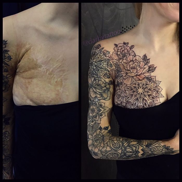 татуировка на плече у женщины