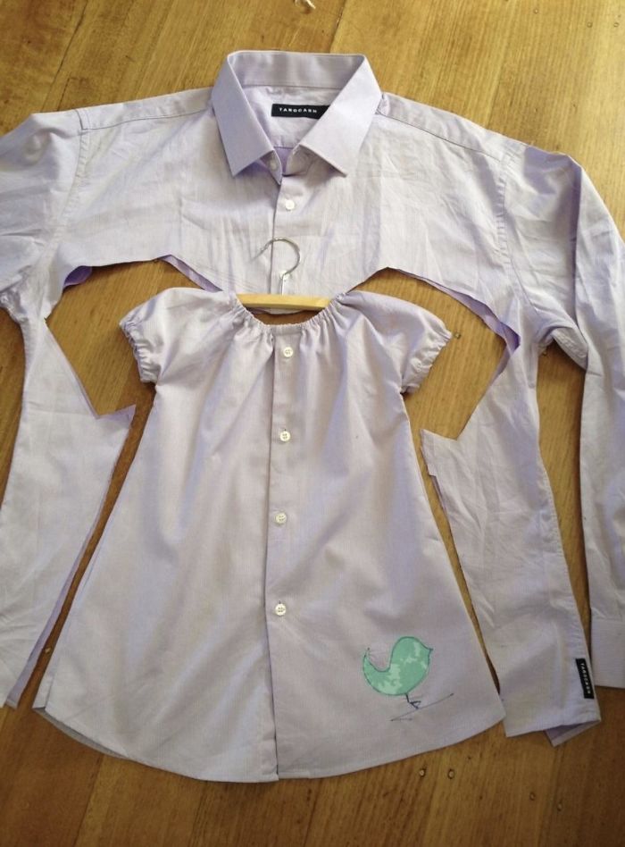 детское платье из старой рубашки