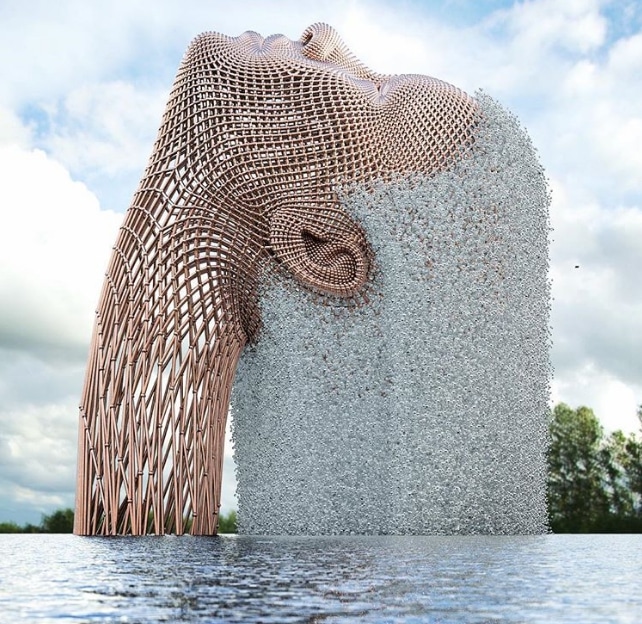 голова девушки скульптура