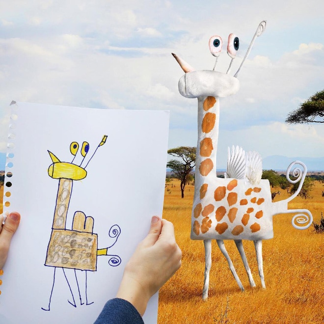 рисунок жирафа