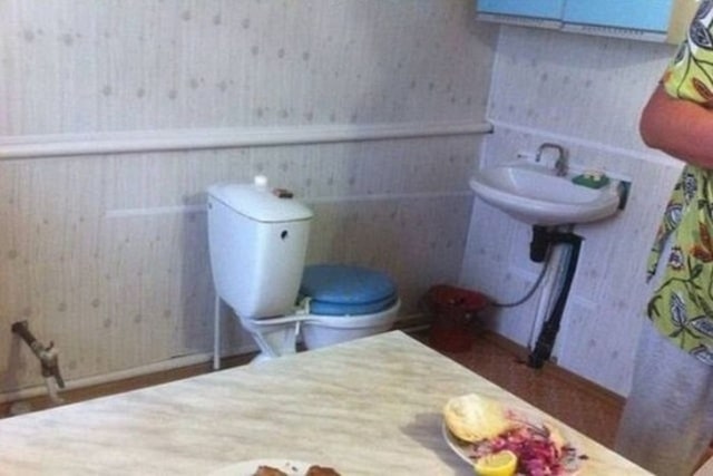 туалет на кухне