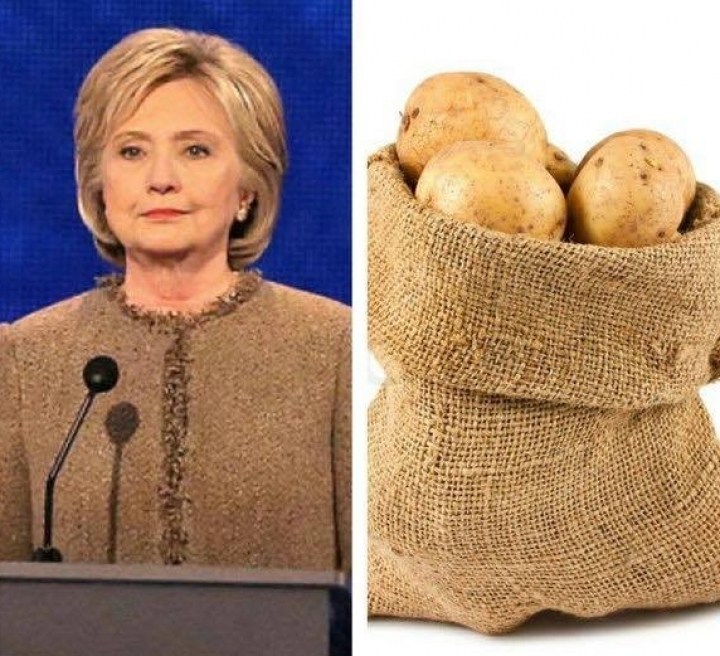 хиллари клинтон и мешок картошки