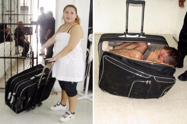 женщина с чемоданом