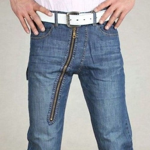 джинсы с длинной ширинкой