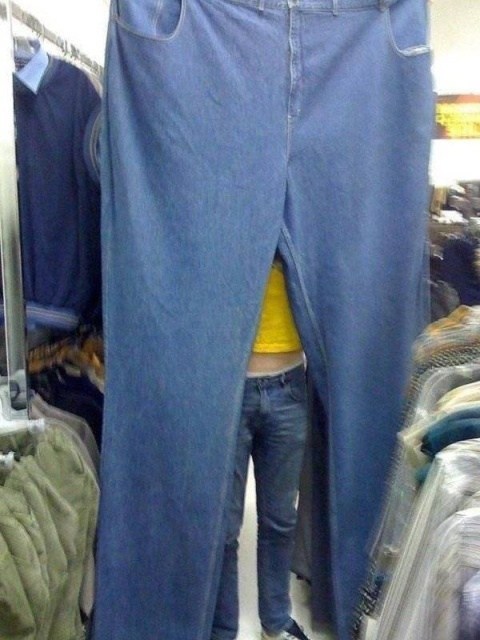 большие джинсы