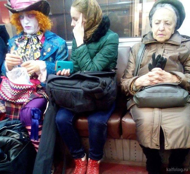 Странные обитатели российского метрополитена  Приколы,люди,метро,пассажиры,прикол,странное