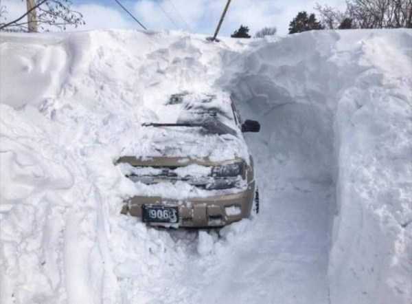 машина под снегом