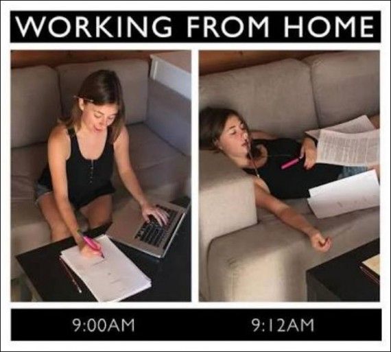 Когда работаешь из дома 