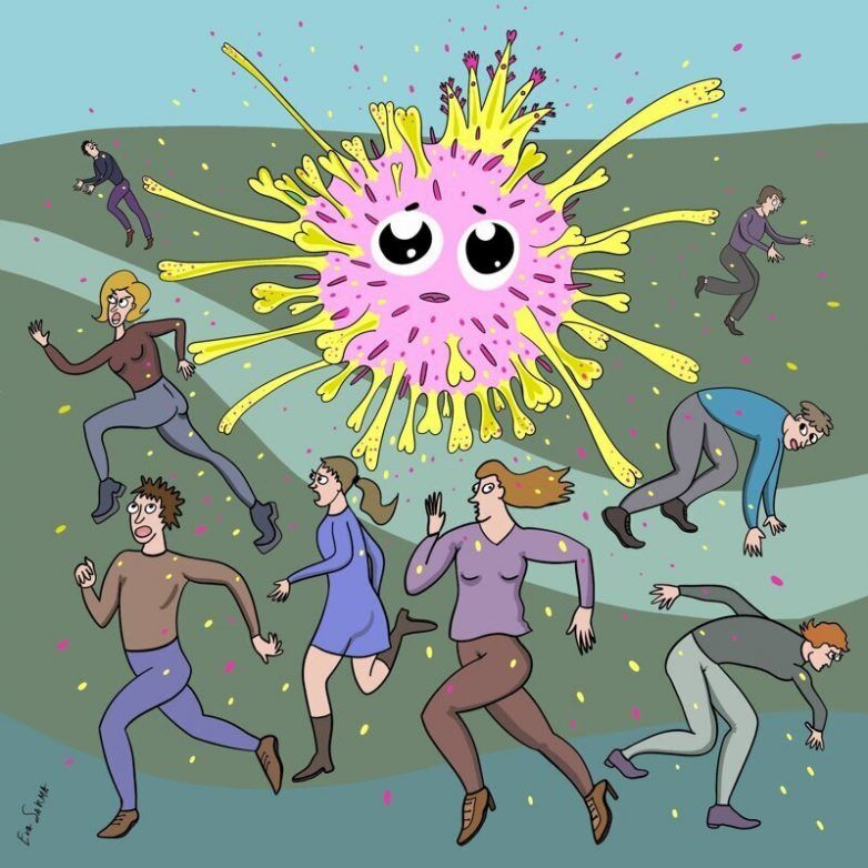 Карикатуры и мемы про коронавирус