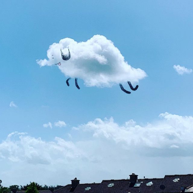 Смешные рисунки на облаках 