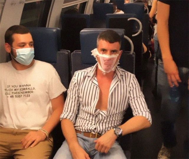 Ржачные маски пассажиров метро Приколы,myprikol,com,метро