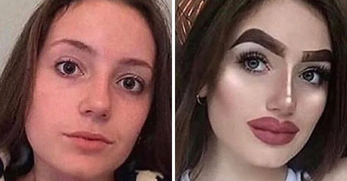 15 фото провального макияжа, который сами девушки посчитали удачным Жизнь,Приколы,девушки,макияж,приколы,фото