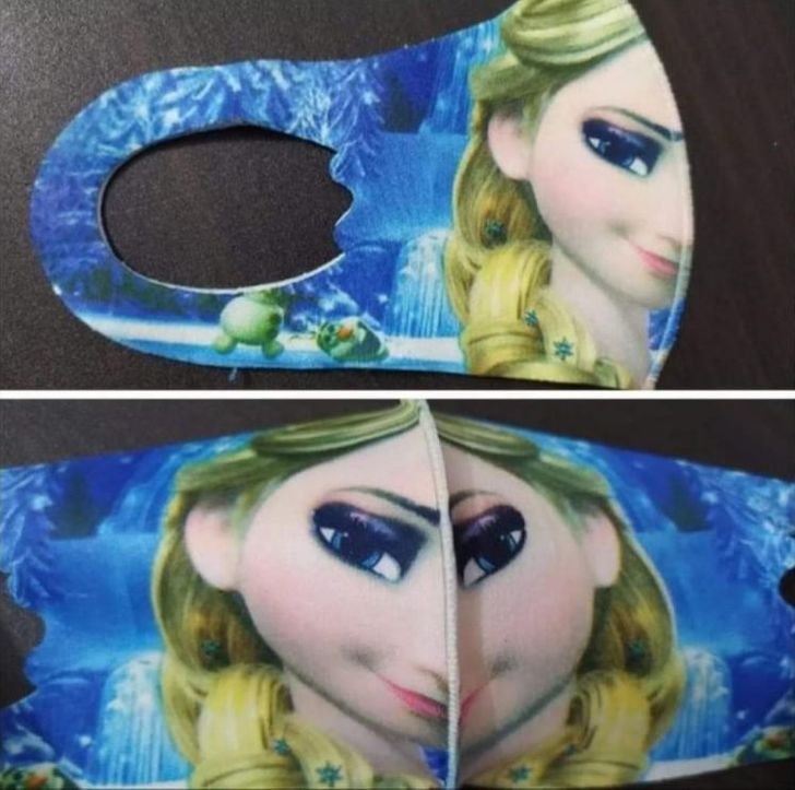 маска с изображением эльзы